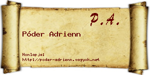 Póder Adrienn névjegykártya